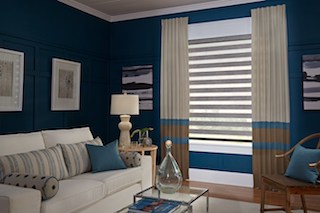 Blinds in a living room